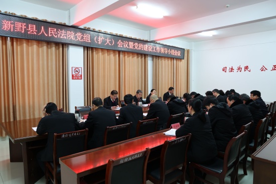 新野县法院召开党组（扩大）会议暨党的建设工作领导小组会议