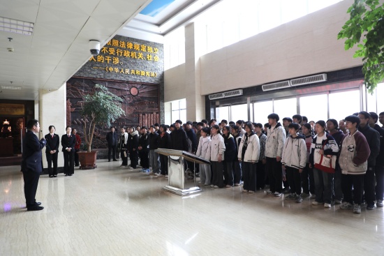 春风化雨 法润少年——新野县法院举行“公众开放日”活动