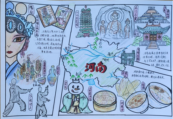 笔尖绘山河，童心寄家乡｜鹤壁市致远中学八年级地理组“锦绣中华，爱我家乡”手抄报评选活动圆满落幕522