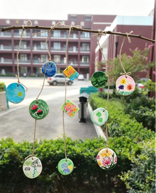 指尖生花,捏响春音 ——鹤壁市致远中学非遗书画社泥塑风铃创意课堂