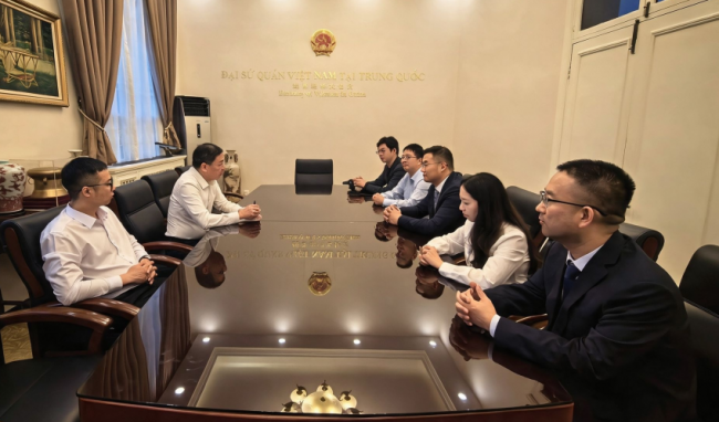 真谛古树普洱茶亮相大国品牌与越南社会主义共和国驻华大使馆经贸交流座谈会
