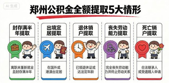 郑州公积金可全额提取的5大情况
