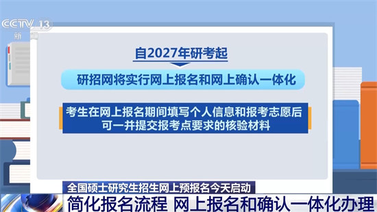 2027年研考生注意 今起网上预报名启动