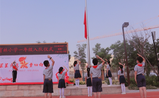 星星火炬 童心向党——郑州市高新区育林小学一年级首批新队员入队
